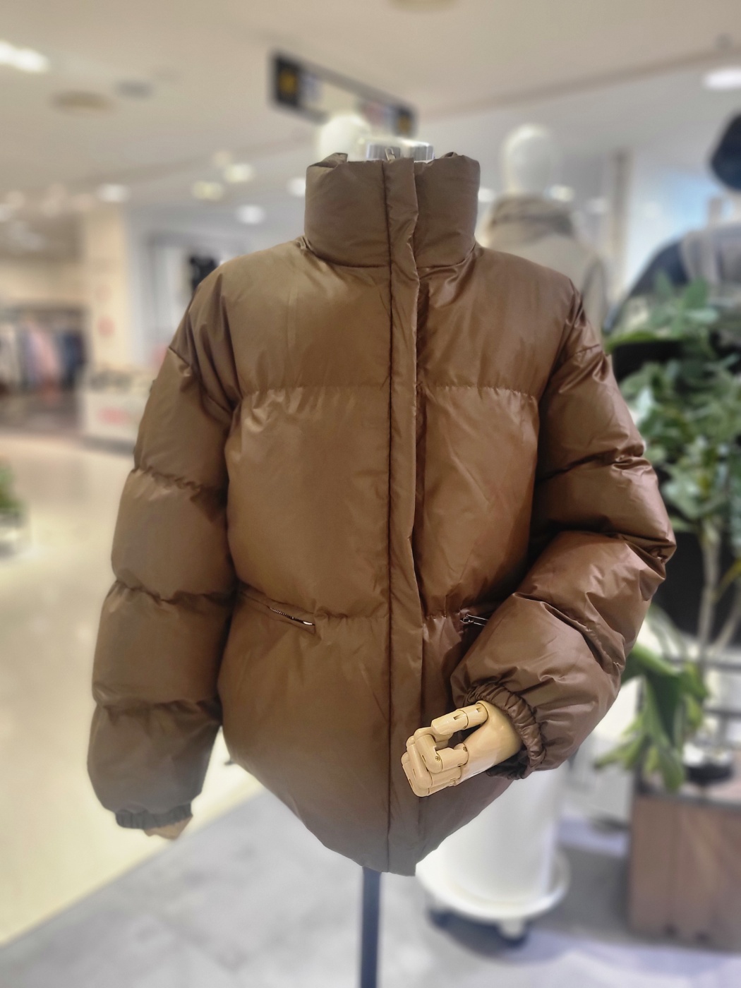 <b>파파야</b> 하이넥 매트 푸퍼 숏 패딩 PNORJP004D