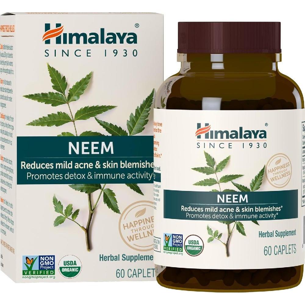 Himalaya 히말리야 허벌 <b>헬스케어</b> <b>올가닉</b> 님 Neem 인도 멀구슬나무 60캡슐  1개  60정