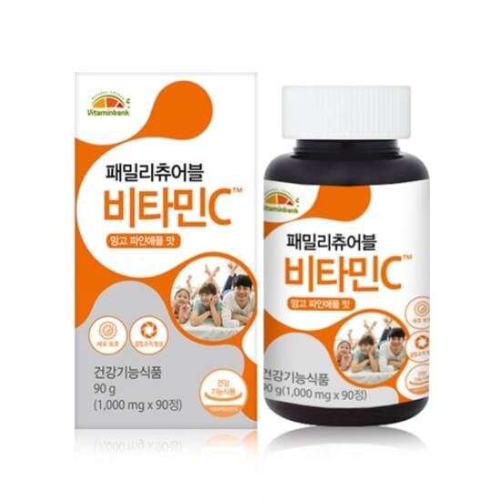 [<b>비타민뱅크</b>][<b>비타민뱅크</b>] 패밀리츄어블 <b>비타민C</b> 망고파인애플맛