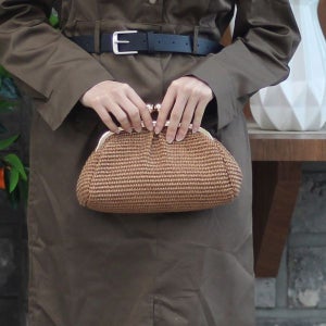 [한로코리아] RARO 이탈리안 라피아 스몰백 브라운 BS0317 BROWN 라로
