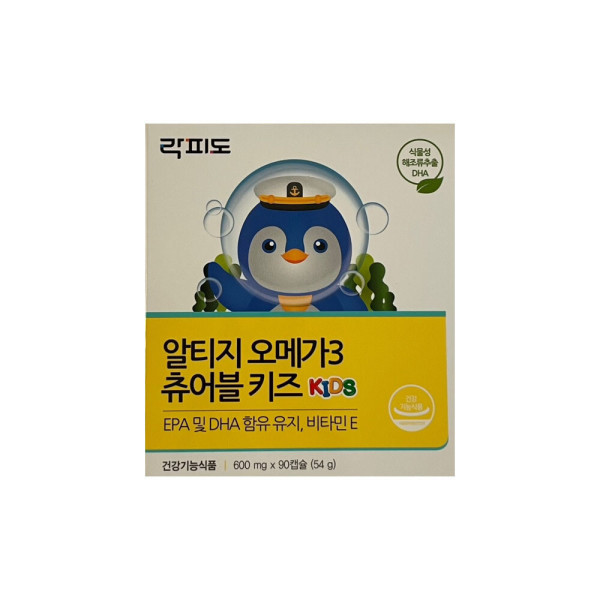 락피도 락피도 오메가3 츄어블 키즈 600mg x 90캡슐 1박스