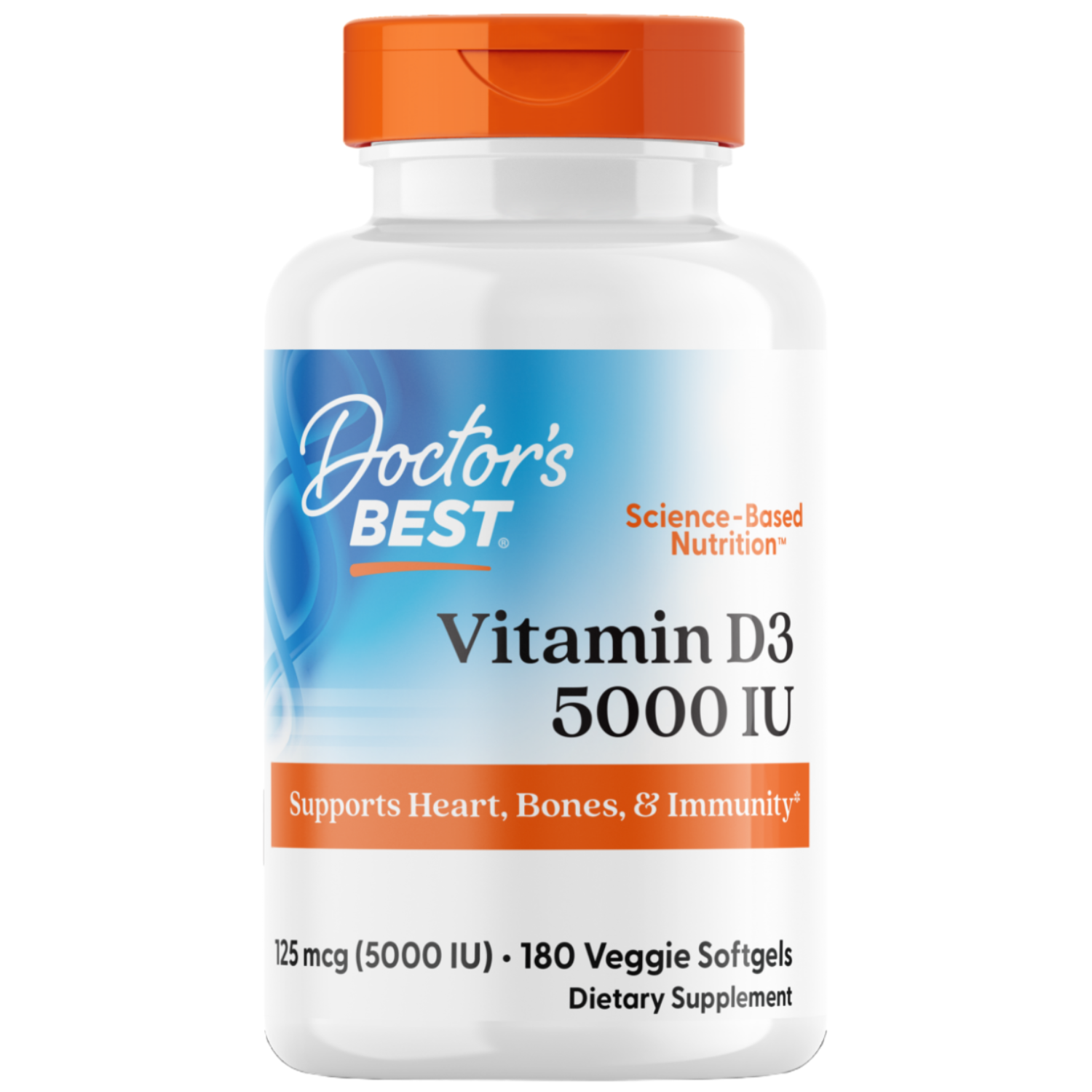 Doctors Best <b>비타민 D3</b> 5000 IU 베지 소프트젤  180정  1개