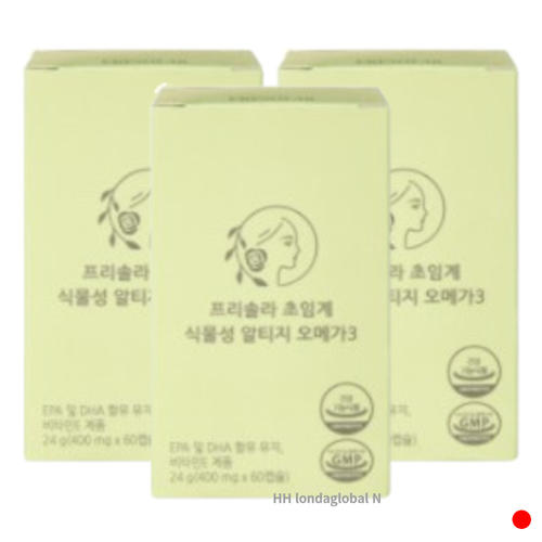 <b>프리솔라</b> 초임계 식물성 rTG <b>오메가3</b> 임산부 60캡슐X3