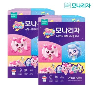 모나리자 캐치 티니핑 미니 미용티슈 230매 6개입 2팩 (총12개)