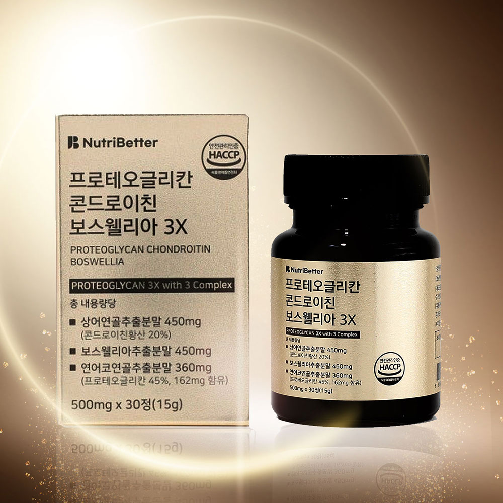 뉴트리베러 프로테오글리칸 3X 연어코연골 <b>추출물</b> 고함량 프리테오글리칸  1개  30정