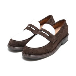 [페니플레이트] 남성 스웨이드 로퍼 다크브라운 로우 men  suede loafer dark brown low