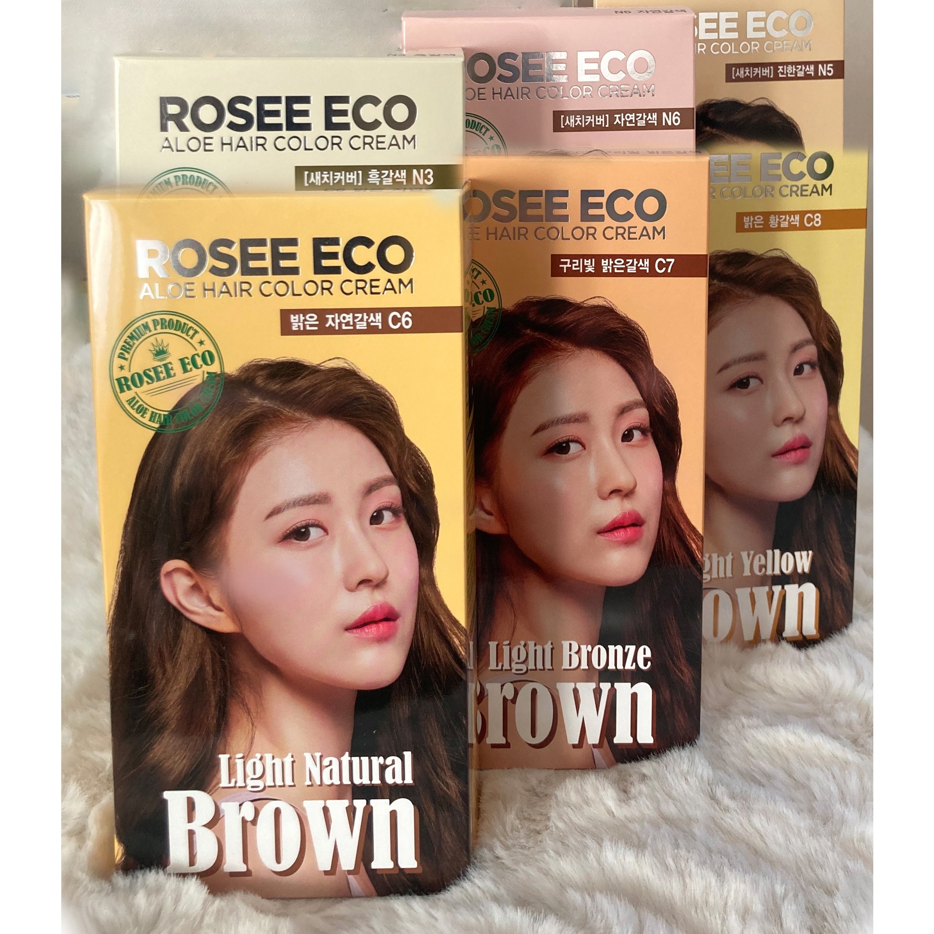 로제화장품 에코 알로에 헤어 염색약 60ml 7칼라  C7<b>구리</b>빛밝은갈색  1개