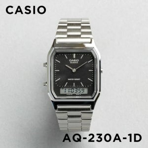 카시오 메탈 쿼츠 시계 AQ-230A-1D 검판