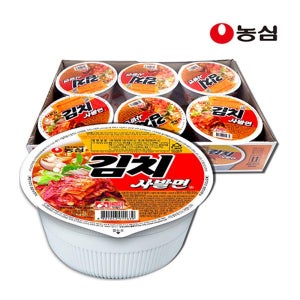 오피스디포 농심 김치사발면 컵라면 86g 6입