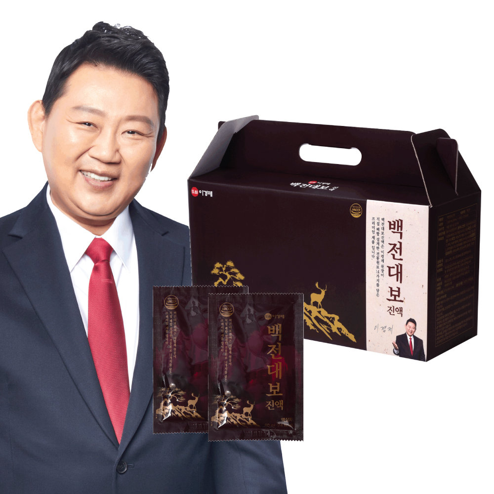 <b>래오이경제</b> 이경제 원장 백전 대보진액 1박스(30포) 녹용 침향 12가지 한방원료 액기스 건강즙 <b>기력</b>회복 이경재