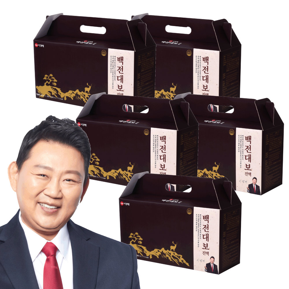 <b>래오이경제</b> 이경제 원장 백전 대보진액 5박스(150포) 녹용 침향 12가지 한방원료 액기스 건강즙 <b>기력</b>회복 이경재