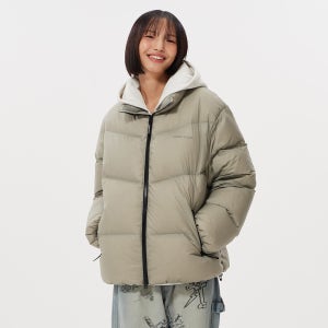 와키윌리 나일론 다운점퍼 베이지