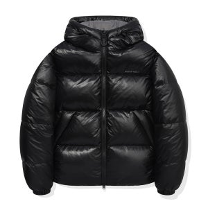 와키윌리  후드 덕다운 점퍼 블랙