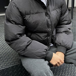 번 스트링 크롭 푸퍼 숏패딩