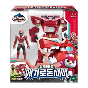 (토이트론) 미니특공대 슈퍼공룡파워 합체아머봇 메가로돈새미