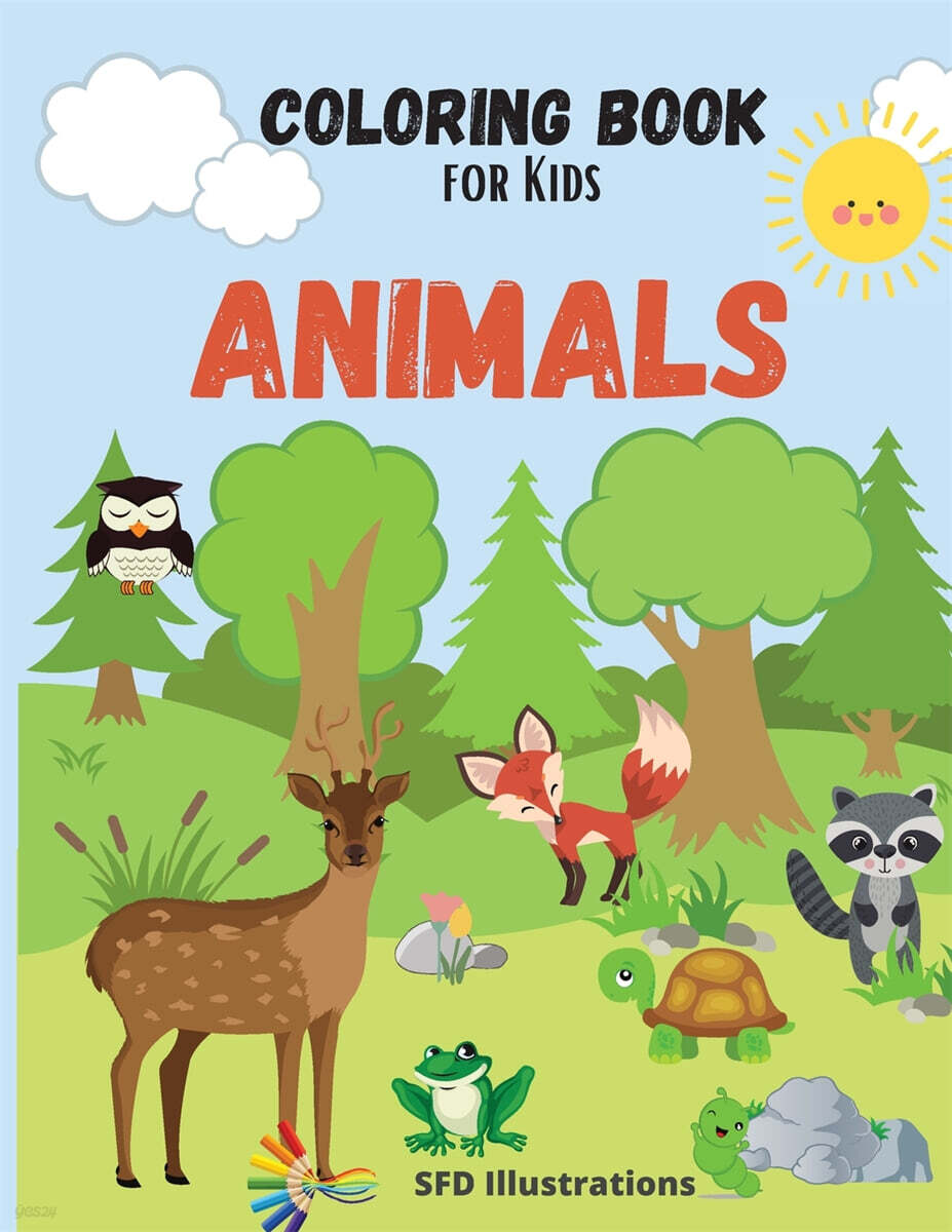 COLORING BOOK FOR KIDS ANIMALS (age 3-6)