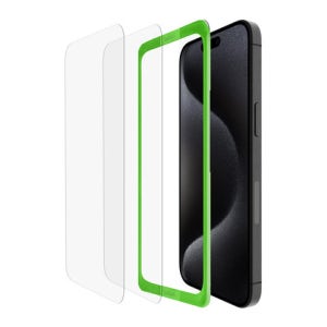 [벨킨] 벨킨 아이폰15프로맥스 이지프레임 템퍼드 강화유리 필름 2매 OVA146zz