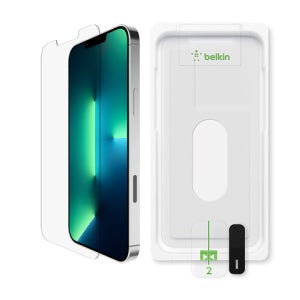 [벨킨] 벨킨 아이폰14 13 13프로 울트라 인비지 항균 강화유리 필름 OVA078zz / 셀프부착 트레이 증정