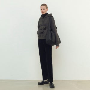 (Z-PT-5599)STRAIGHT VELVET DENIM PANTS