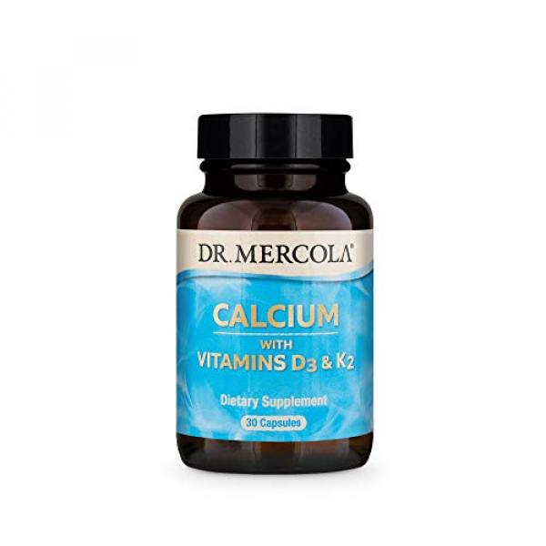 <b>Dr. Mercola</b>, 비타민 D3 &amp; K2가 함유된 칼슘식이보충제, 30회 제공(30캡슐), 뼈 건강 지원, <b>심혈관</b> 건강 지원, 비GMO, 대두 무첨가,  무첨가 Dr. Merc