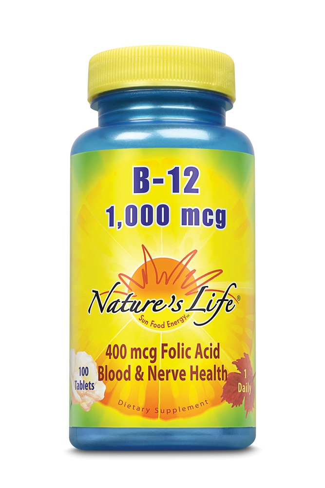네이쳐스라이프 <b>네이쳐스 라이프 비타민 B 12</b> 1000 mcg 100 타블렛