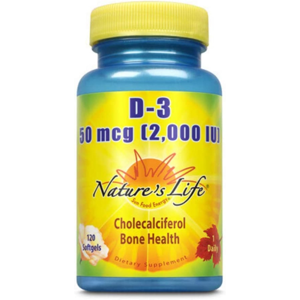 네이쳐스라이프 <b>네이쳐스 라이프 비타민 D</b> 3 50 mcg 120 소프트젤