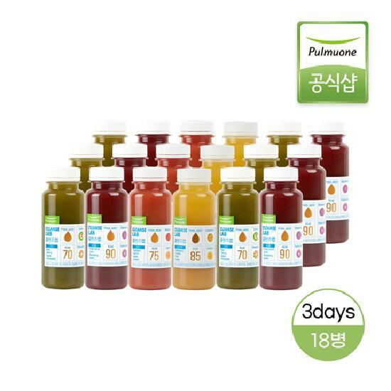 <b>풀무원</b>녹즙 <b>클렌즈</b>주스 <b>클렌즈</b>랩  3days 퀵 프로그램 (하루6병/총18병)