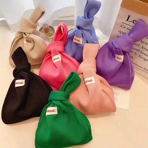 파스텔 니트 미니 손가방 니트백 손목가방 토트백