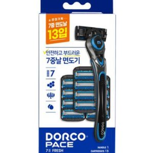 도루코 페이스7II 프레쉬 면도기+면도날13입