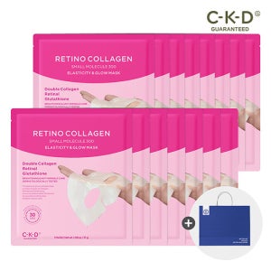 [15매+선물쇼핑백]CKD 레티노콜라겐 저분자 하이드로겔 탄력광채 마스크 31g
