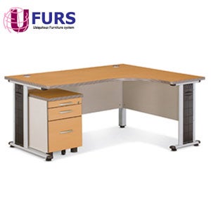 컴퓨터용 유퍼스 가구 L형 책상 철재다리 ㄱ자책상