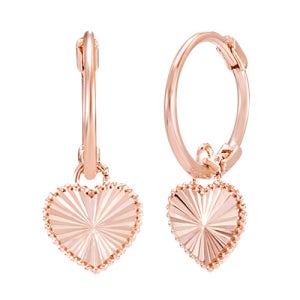 14K 18K 큐티컷팅하트 귀걸이