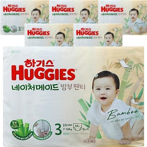 하기스 하기스 2024 네이처메이드 밤부 팬티 3단계 (여아) 64매 6팩