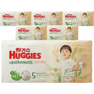 하기스 하기스 2024 네이처메이드 밤부 팬티 5단계 (남아) 44매 6팩