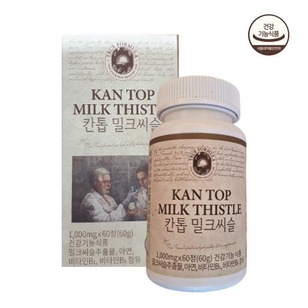 <b>칸톱</b> 밀키씨슬 60정 간톱 칸톡 간톡 간 피로 영양제