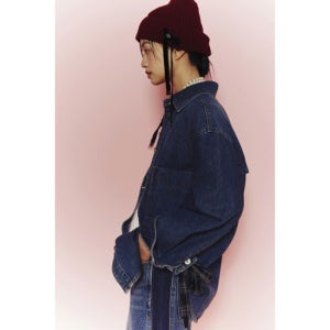 [럭키슈에뜨][LUCKY CHOUETTE][Holiday Edition] Ribbon-decorated Denim Shirts (blue)(LFPDS25020BUX)