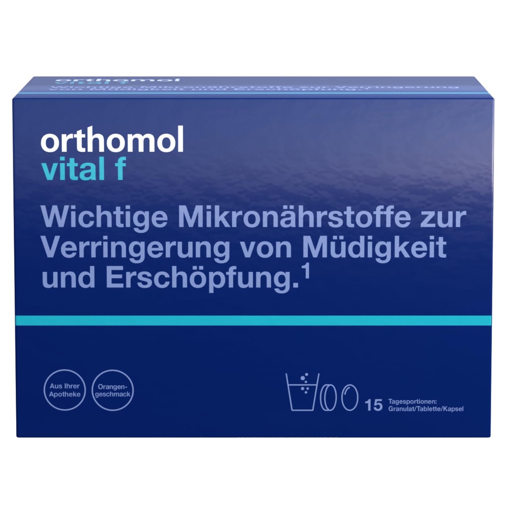 <b>Orthomol</b> Vital f for women 피로 회복 비타민 B 오메가-3 지방산 및 마그네슘 함유 15회  1개