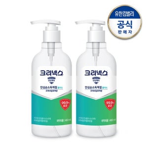 크리넥스 안심손소독제겔플러스 알로에향 480ml X 2개