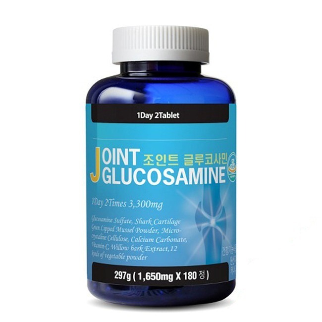 통라이프 조인트 글루코사민(1675mg x 180정, 2개월분),건강기능식품 내츄럴 네츄럴 상어연골 녹색입홍합 초록입