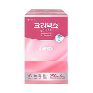 크리넥스 실크소프트플러스 각티슈 250x6개입