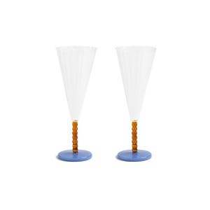 Flute perle amber set of 2플루트 페를 세트 오브 2
