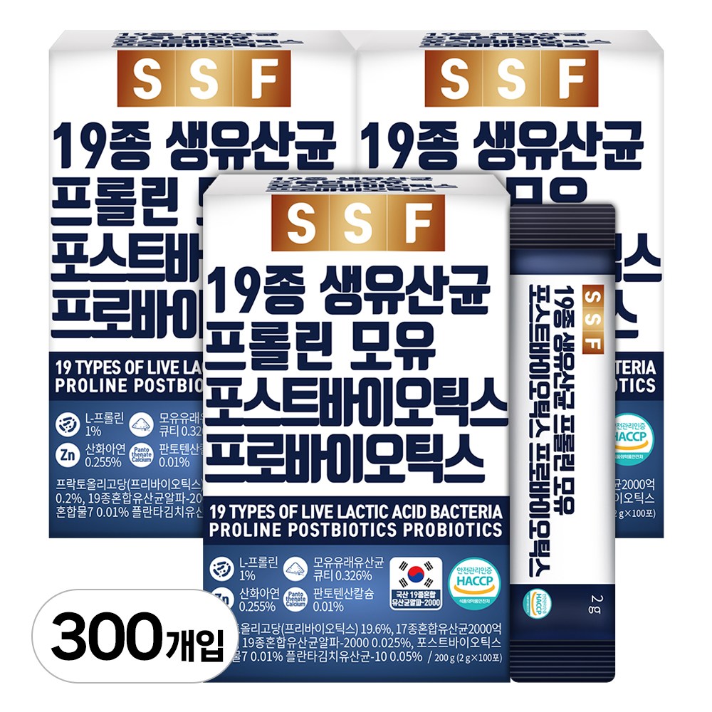 순수식품 프롤린 모유 생<b>유산균</b> 포스트프로바이오틱스  2g  300개