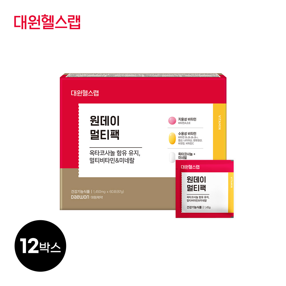 대원제약 대원헬스랩 <b>원데이 밸런스</b> 멀티팩  12박스  87g