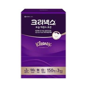 크리넥스 보습에센스로션티슈 150매X3개입