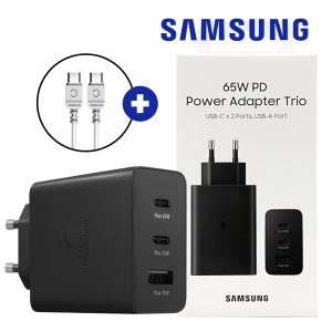 삼성전자 삼성 정품 65W 트리오 멀티포트 PD 초고속충전기 노트북 태블릿 T6530