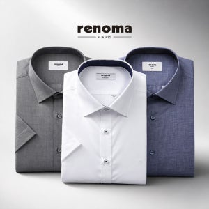 레노마옴므 레노마 반팔셔츠 스판 링클프리 남자 정장 와이셔츠 463691
