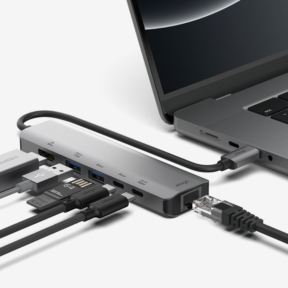 엘라고 6in1 USB-C타입 HDMI 8K 멀티 허브 어댑터