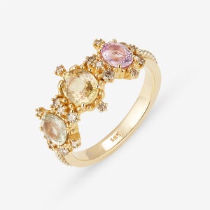 14k,18k 가든 팬시 사파이어 반지(총 1.69CT)