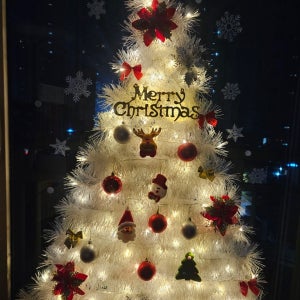 크리스마스 LED 조명 벽트리 화이트, 춤추는매