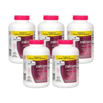 5개X  <b>멤버스마크  칼슘</b>  비타민  D3  보조제  600mg  600정